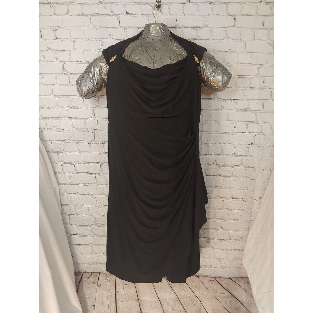 Scarlett Vintage Women's Size 18W Black Ruched Bodycon Dress